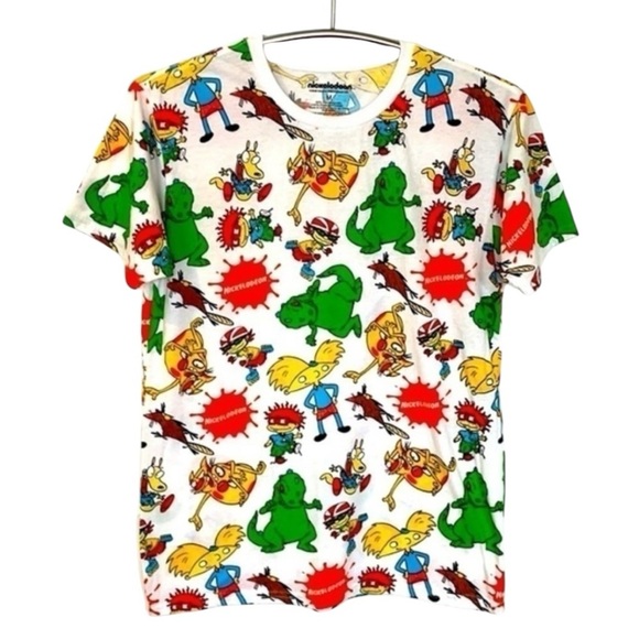 NICKELODEON | Women’s Medium NICKELODEON Cartoon Characters Multi Colored TShirt - Picture 1 of 8